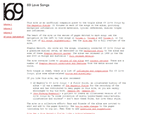 Tablet Screenshot of 69lovesongs.info